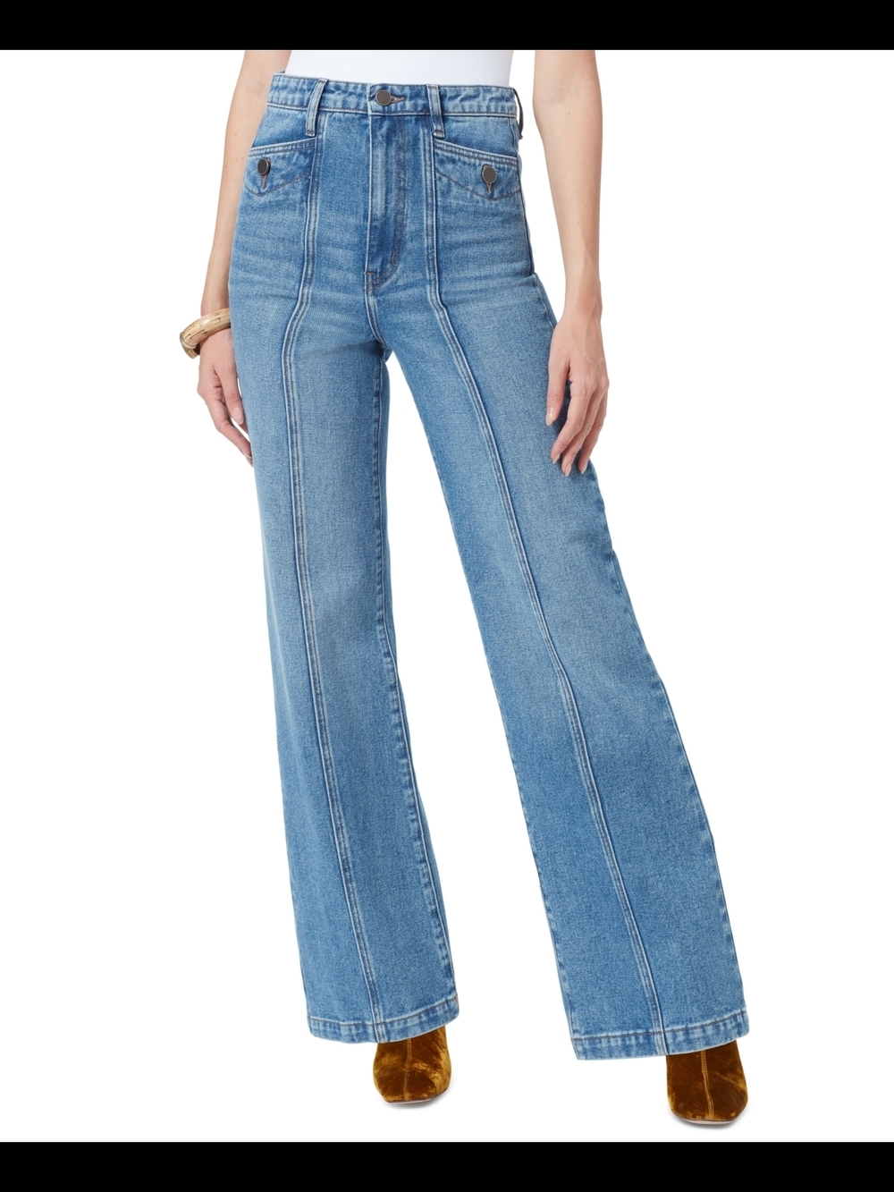 Sam Edelman Codie High Rise Wide Leg Jeans Size 28 – Trendy & Flattering